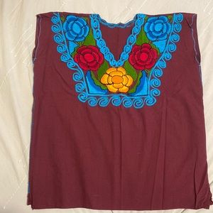 Embroidered Authentic Mexican Shirt.